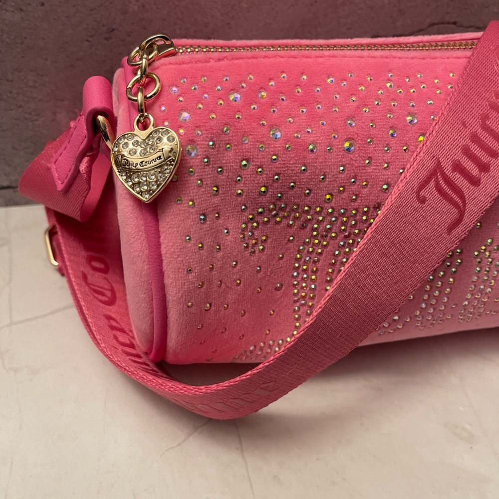 ❌SOLD JUICY COUTURE LET IT SHINE ROLL BAG JUICY PINK  NWOT - Picture 3 of 15